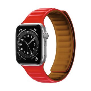 Pasek magnetyczny opaska bransoleta do Apple Watch 45 mm - czerwony