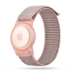 Pasek na rękę dla dzieci na lokalizator Apple AirTag Nylon - różowy
