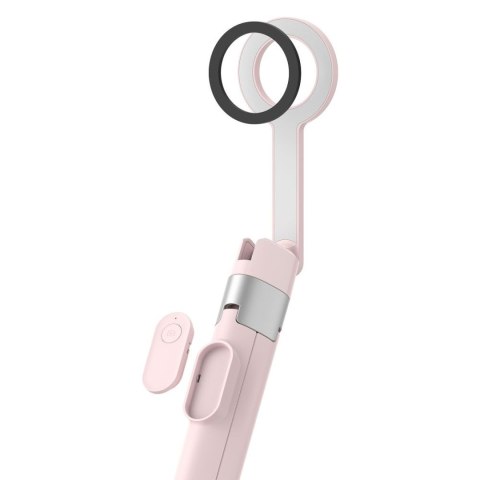 Selfie stick kijek tripod do zdjęć Bluetooth - różowo szary Tech-Protect