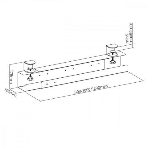 Organizer podbiurkowy na kable, MC-333 max 5kg