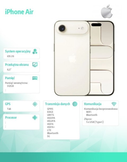 IPhone Air 512GB - Jasne złoto