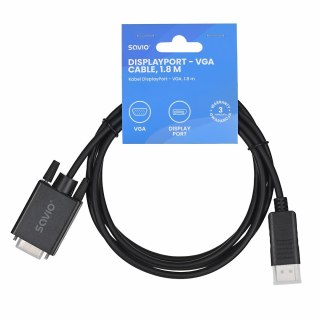SAVIO KABEL DISPLAY PORT DO VGA 1.8M CL-203