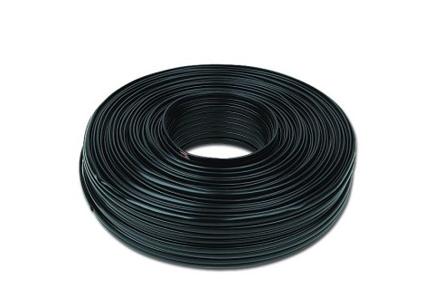 Kabel telefoniczny 4 żyły czarny 100m rolka linka