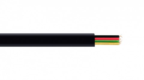 Kabel telefoniczny 4 żyły czarny 100m rolka linka