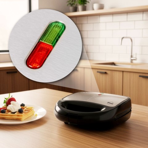 ELDOM OPIEKACZ WIELOFUNKCYJNY 5 IN 1 ST250 850W WYMIENNE PŁYTY: SANDWICH, GRILL, GOFRY, ORZESZKI, MINI PĄCZKI