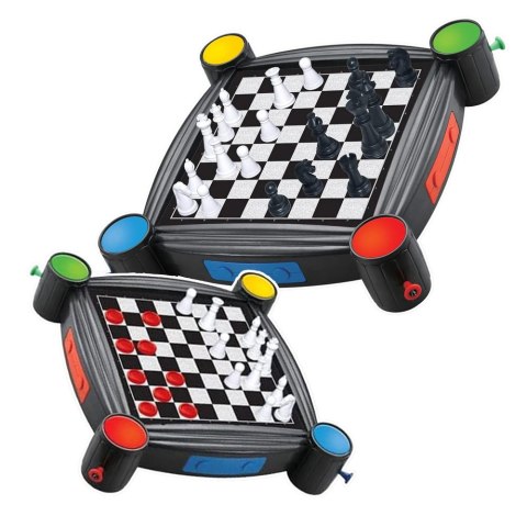 Zestaw Gier Planszowych 7w1 Warcaby Chińczyk Węże i Drabiny Tryktrak Ludo