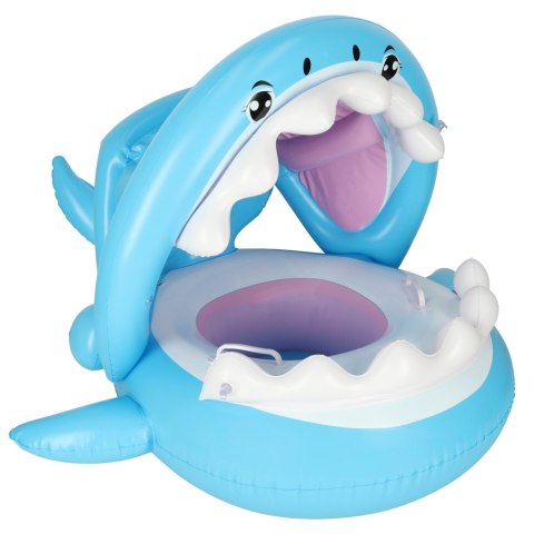 Kółko do pływania koło dmuchane dla niemowląt pontonik dla dzieci z siedziskiem z daszkiem rekin 23kg Kik Sp. z o. o. Sp. k.