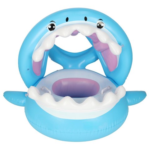 Kółko do pływania koło dmuchane dla niemowląt pontonik dla dzieci z siedziskiem z daszkiem rekin 23kg Kik Sp. z o. o. Sp. k.