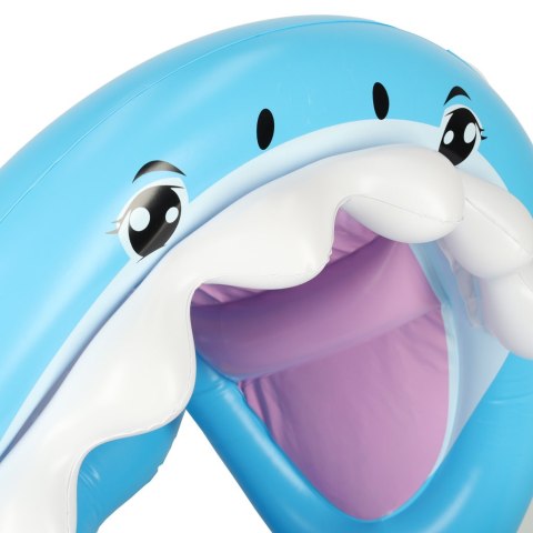 Kółko do pływania koło dmuchane dla niemowląt pontonik dla dzieci z siedziskiem z daszkiem rekin 23kg Kik Sp. z o. o. Sp. k.