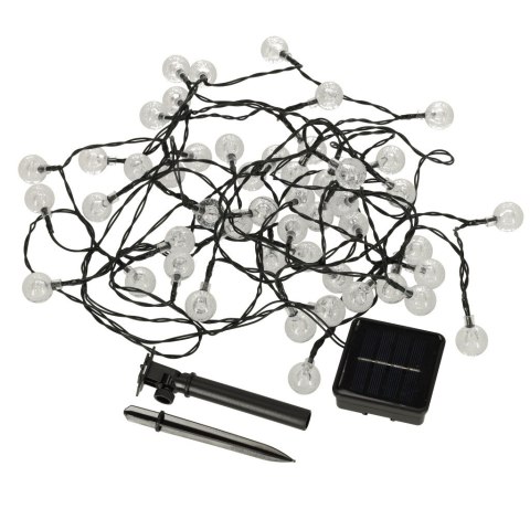 Lampki ogrodowe solarne kulki 7m 50LED ciepły biały Kik Sp. z o. o. Sp. k.