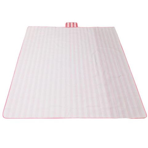 Mata plażowa wodoodporna koc piknikowy plażowy składany torba XXL 200x200cm różowa Kik Sp. z o. o. Sp. k.