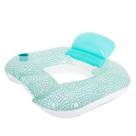 Materac dmuchany fotel do pływania leżak basenowy z poduszką oparciem + uchwyt BESTWAY 43097 102x94cm Kik Sp. z o. o. Sp. k.