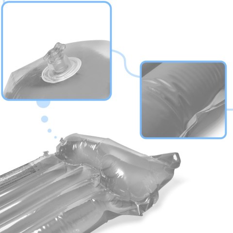 Materac dmuchany plażowy do pływania na basen wodę BESTWAY 44013 szary 90kg 183cm Kik Sp. z o. o. Sp. k.