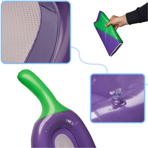 Materac dmuchany siateczkowy do pływania na basen wodę bakłażan XXL 240cm Kik Sp. z o. o. Sp. k.