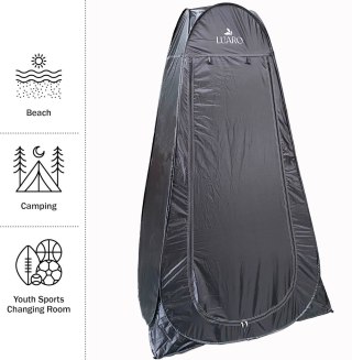 Namiot LUARO samorozkładający na prysznic przebieralnia turystyczna toaleta wc czarne Kik Sp. z o. o. Sp. k.