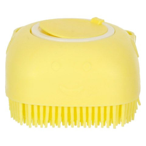 Szczotka silikonowa czyścik myjka do mycia psów kotów z dozownikiem żółta Kik Sp. z o. o. Sp. k.