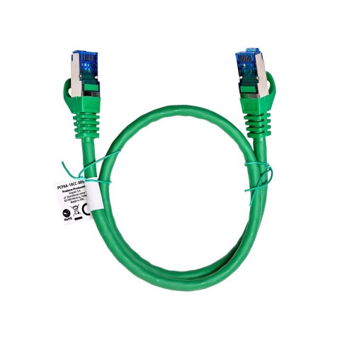 LANBERG PATCHCORD S/FTP KAT.6A 0.5M ZIELONY LSZH CCA (FLUKE PASSED) PCF6A-10CC-0050-G