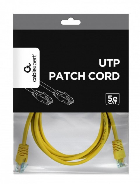 Kabel Patch cord kat.5e osłonka zalewana 1.5m żółty