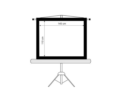 Ekran projekcyjny MC-536 na stojaku 72" 4:3 145x110