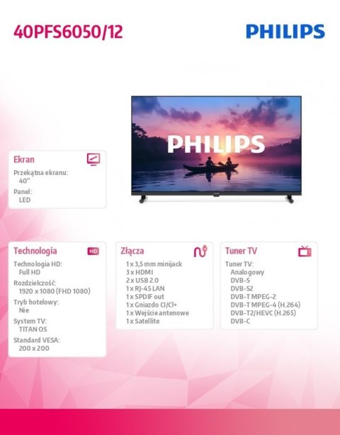 Telewizor LED 40 cali 40PFS6050/12