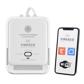 Czujnik gazu ziemnego JT-ZL2010W z funkcją komunikacji Tuya / Smart Life, czujnik gazu z wbudowanym modułem łącznosci WiFi,czuj