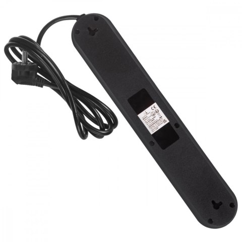 Listwa zasilająca MCE395 B 5 gniazd 3xUSB, 110-240V AC 50/60Hz, 2.1A max 2500W, czarna