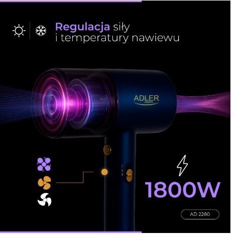 Suszarka do włosów 1800 W AD 2280 Adler