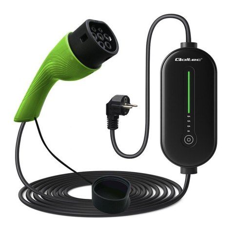 Mobilna ładowarka do samochodu elektrycznego EV z regulacją 2w1 Typ2 | 3.5kW | 230V | LCD | LED | 5m