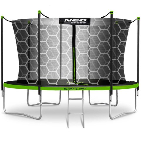 Trampolina ogrodowa 12ft/374cm z siatką wewnętrzną i drabinką Neo-Sport