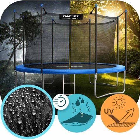 Trampolina ogrodowa 13ft/404cm z siatką wewnętrzną i drabinką Neo-Sport