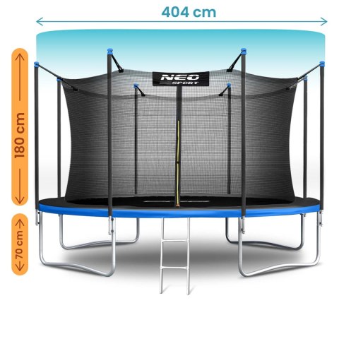 Trampolina ogrodowa 13ft/404cm z siatką wewnętrzną i drabinką Neo-Sport