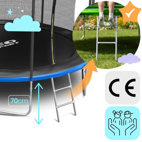 Trampolina ogrodowa 13ft/404cm z siatką wewnętrzną i drabinką Neo-Sport