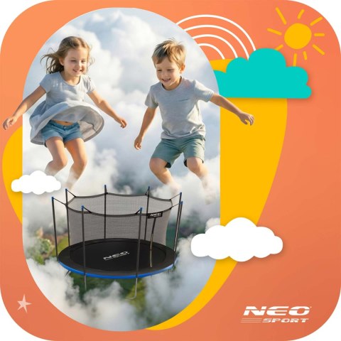 Trampolina ogrodowa 13ft/404cm z siatką wewnętrzną i drabinką Neo-Sport