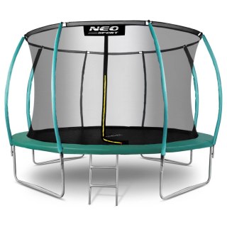 Trampolina ogrodowa 14ft/435cm z siatką, profilowanymi słupkami i drabinką Neo-Sport