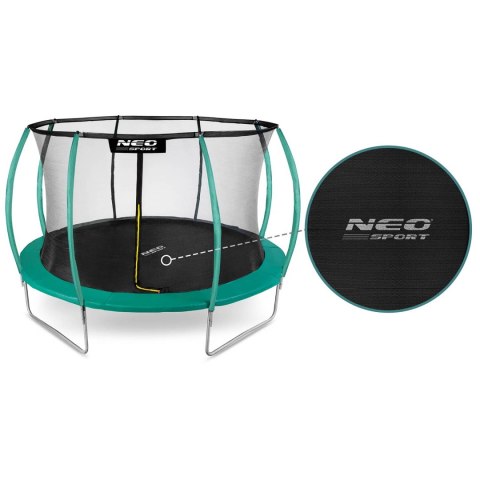Trampolina ogrodowa 14ft/435cm z siatką, profilowanymi słupkami i drabinką Neo-Sport