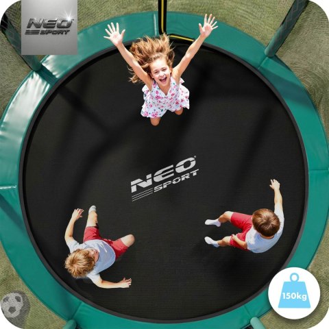 Trampolina ogrodowa 14ft/435cm z siatką, profilowanymi słupkami i drabinką Neo-Sport