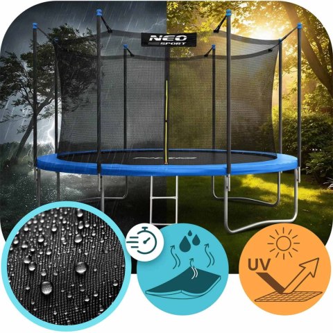 Trampolina ogrodowa 15ft/465cm z siatką wewnętrzną i drabinką Neo-Sport