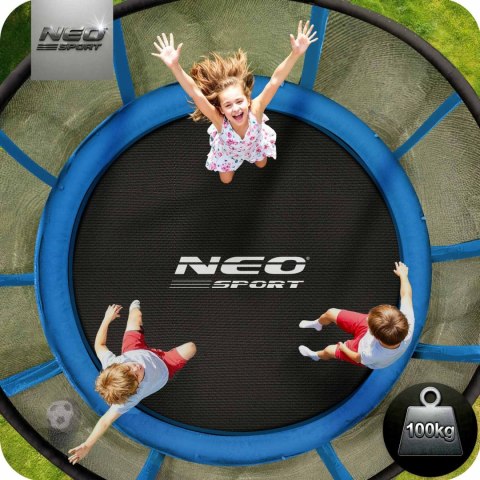 Trampolina ogrodowa 8ft/252cm siatka zewnętrzna i drabinką