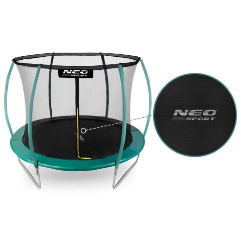 Trampolina ogrodowa 8ft/252cm z siatką, profilowanymi słupkami i drabinką Neo-Sport