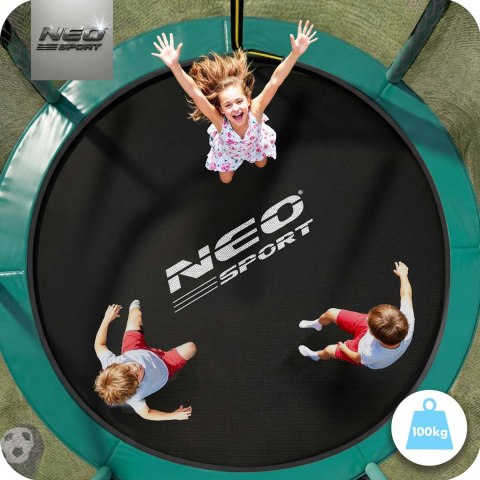 Trampolina ogrodowa 8ft/252cm z siatką, profilowanymi słupkami i drabinką Neo-Sport
