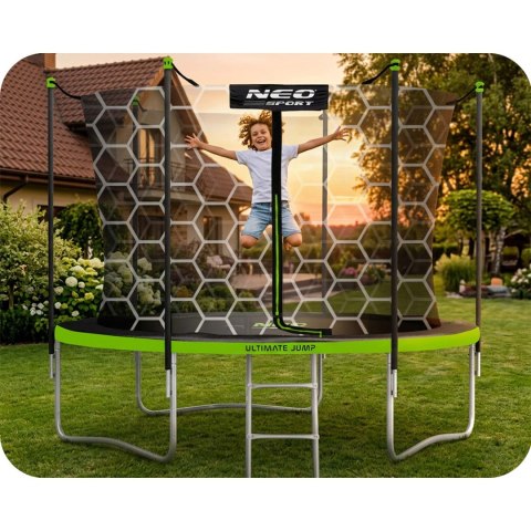 Trampolina ogrodowa 8ft/252cm z siatką wewnętrzną i drabinką Neo-Sport