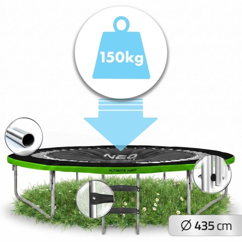 Trampolina ogrodowa profilowana 14ft/435cm z siatką wewnętrzną Neo-Sport