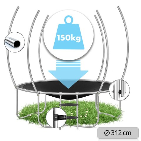 Trampolina ogrodowa profilowana 10ft/312cmz siatką wewnętrzną Neo-Sport