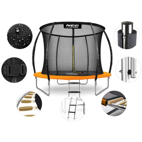 Trampolina ogrodowa profilowana 10ft/312cmz siatką wewnętrzną Neo-Sport