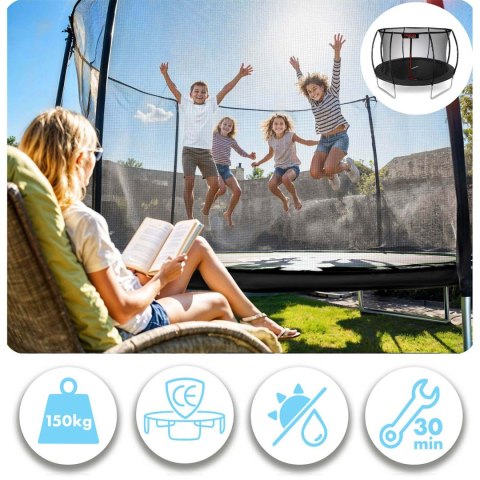 Trampolina ogrodowa profilowana 12ft/374cm z siatką wewnętrzną Neo-Sport