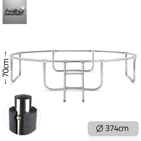 Trampolina ogrodowa profilowana 12ft/374cm z siatką wewnętrzną Neo-Sport