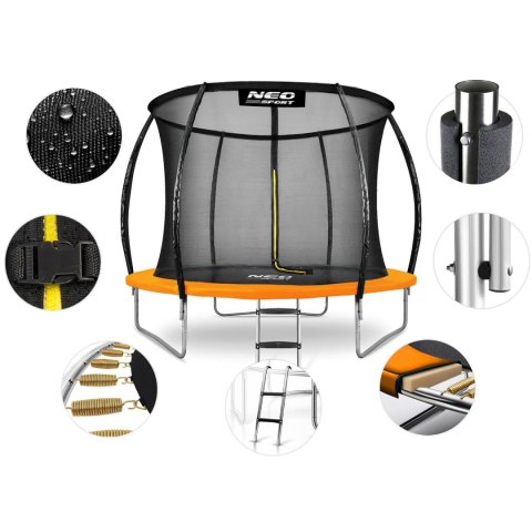 Trampolina ogrodowa profilowana 12ft/374cm z siatką wewnętrzną Neo-Sport