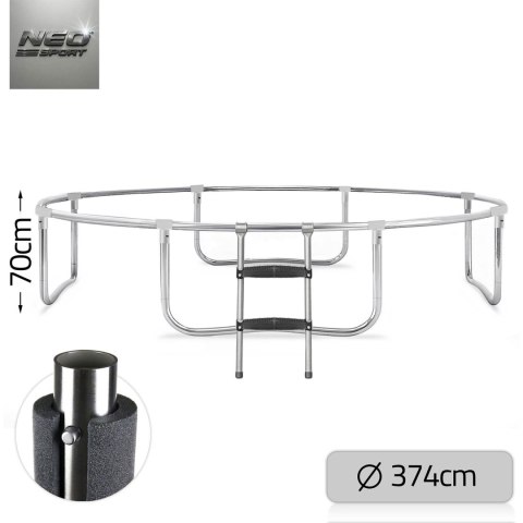 Trampolina ogrodowa profilowana 12ft/374cm z siatką wewnętrzną Neo-Sport