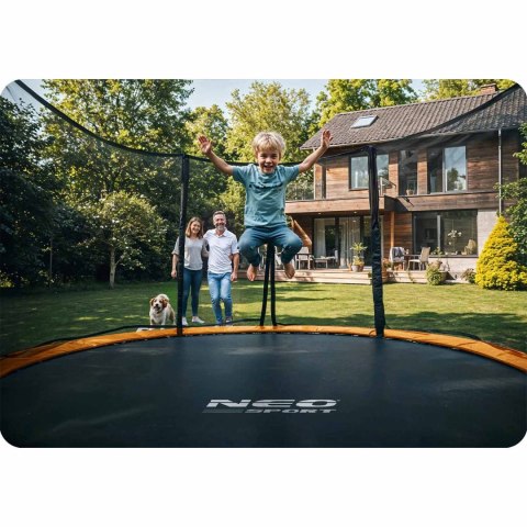 Trampolina ogrodowa profilowana 12ft/374cm z siatką wewnętrzną Neo-Sport