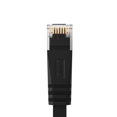 Kabel sieciowy internetowy płaski Ethernet CAT7 10Gbps RJ45 LAN 3m - czarny